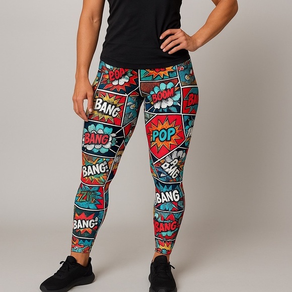 Constantly Varied Gear CVG Size XL Comic Book Capri Leggings - Picture 1 of 7